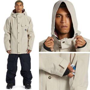DC Men's Beige Servo Technical Snow Jacket Size XL